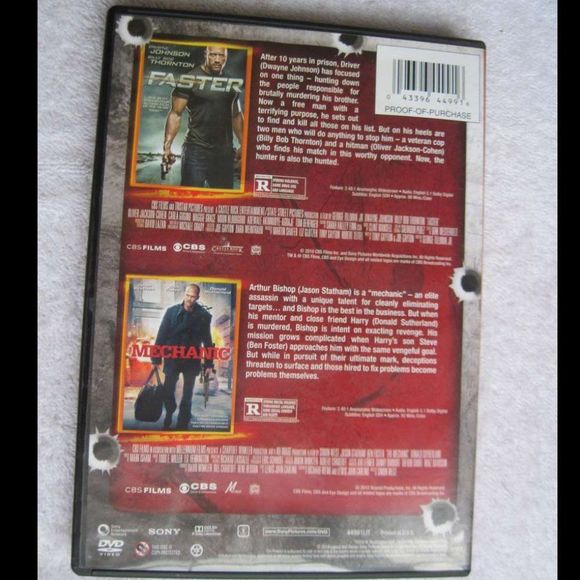 Faster Mechanic Fully Loaded Action Double Feature DVD Movie Bundle $3 Stratham - Picture 2 of 5